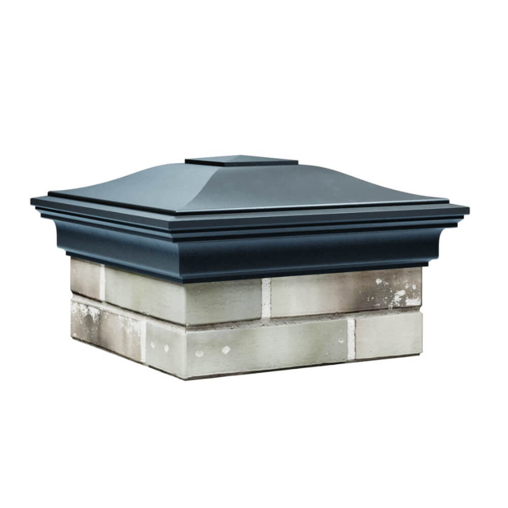 Колпак Zking Монблан Серый на столб 1.5х1.5 еврокирпича 0.7НФ (355х355мм) в Златоусте фото