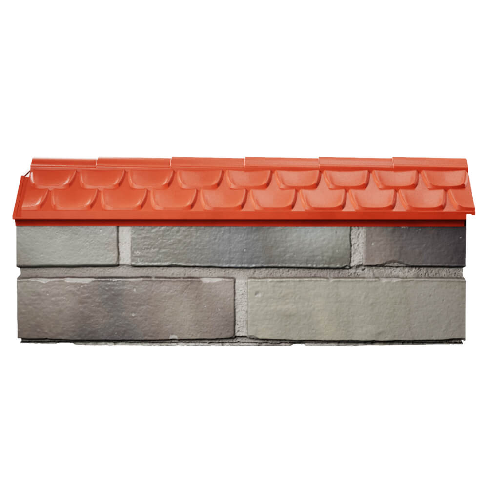 Парапет Zking Эльбрус Красный с посадкой на 0.5 кирпича (130мм) в Златоусте фото