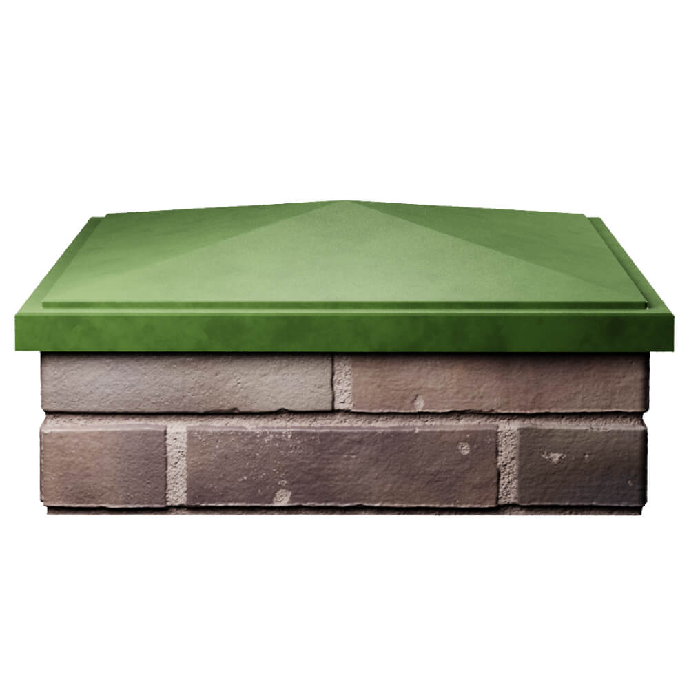 Колпак Zking БонаМоно Зеленый на столб 2х2 кирпича (515х515, 530х530мм) Златоуст фото