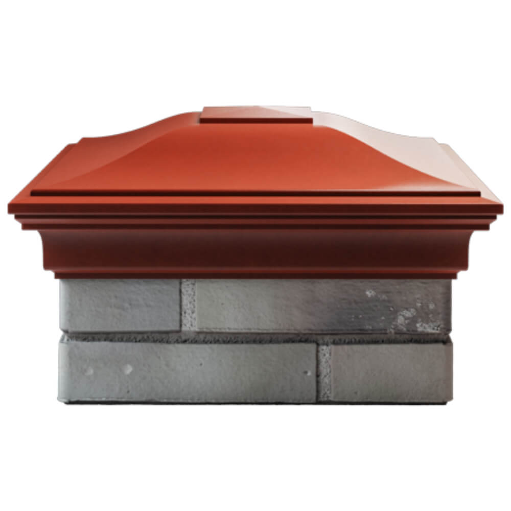 Колпак Zking Монблан Красный на столб 1.5х1.5 кирпича (385х385мм) Златоуст фото