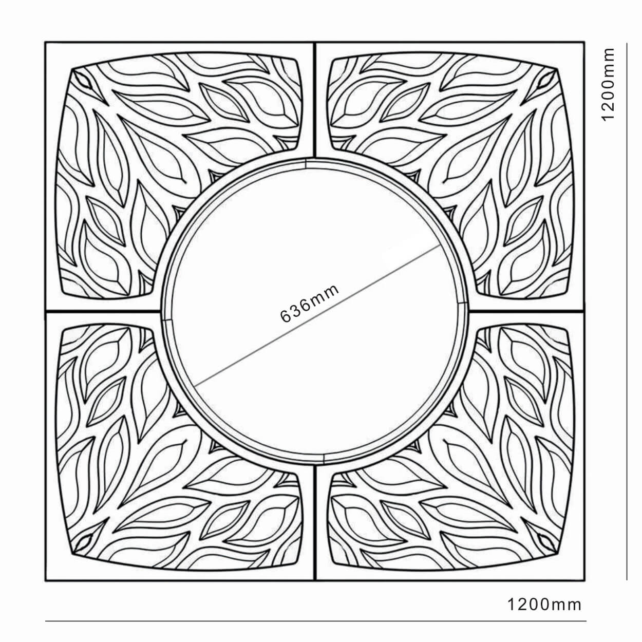 Приствольная решетка для дерева ZKING CRUST 1.2х1.2м Черная в Златоусте фото