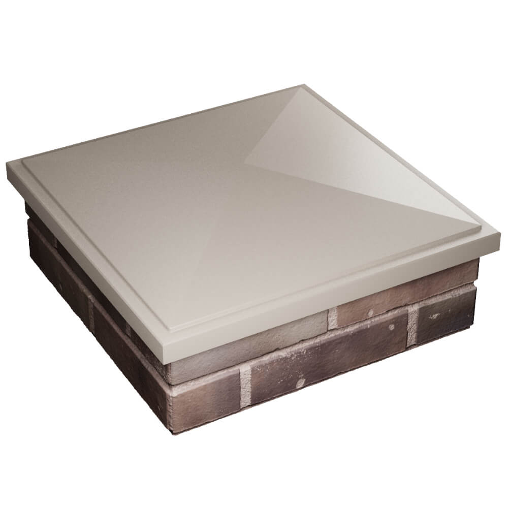 Колпак Zking БонаМоно Бежевый на столб 2х2 кирпича (515х515, 530х530мм) в Златоусте фото