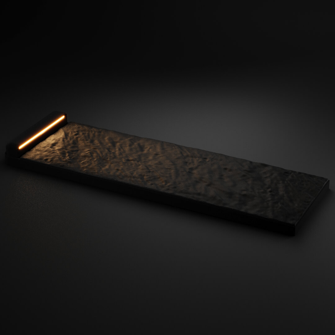 LED Светильник для шаговой плиты STONE Черный Сланец 330х75х98мм в Златоусте фото