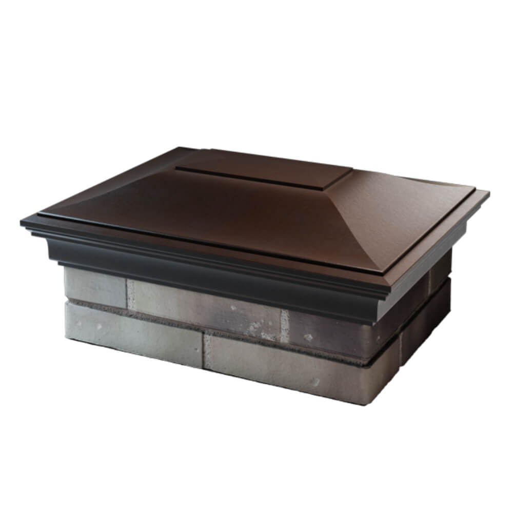 Колпак Zking Монблан Коричневый на столб 2х1.5 кирпича (515х385мм) в Златоусте фото