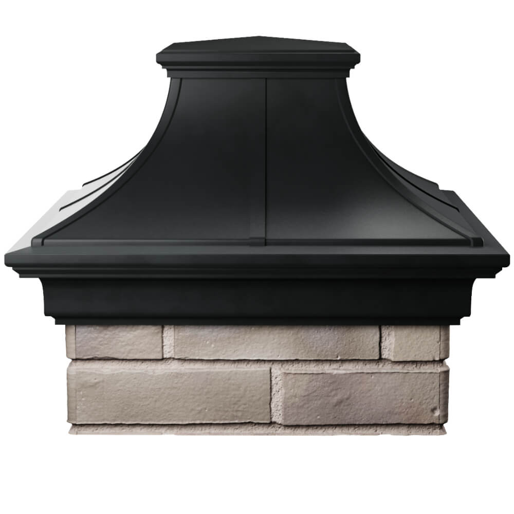 Колпак Zking Монблан Премиум Черный на столб 1.5х1.5 кирпича (385х385мм) Златоуст фото