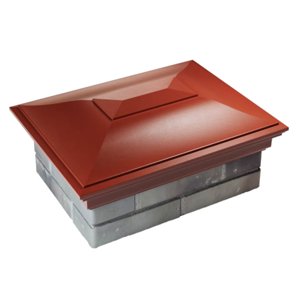 Колпак Zking Монблан Красный на столб 2х1.5 кирпича (515х385мм) Златоуст фото