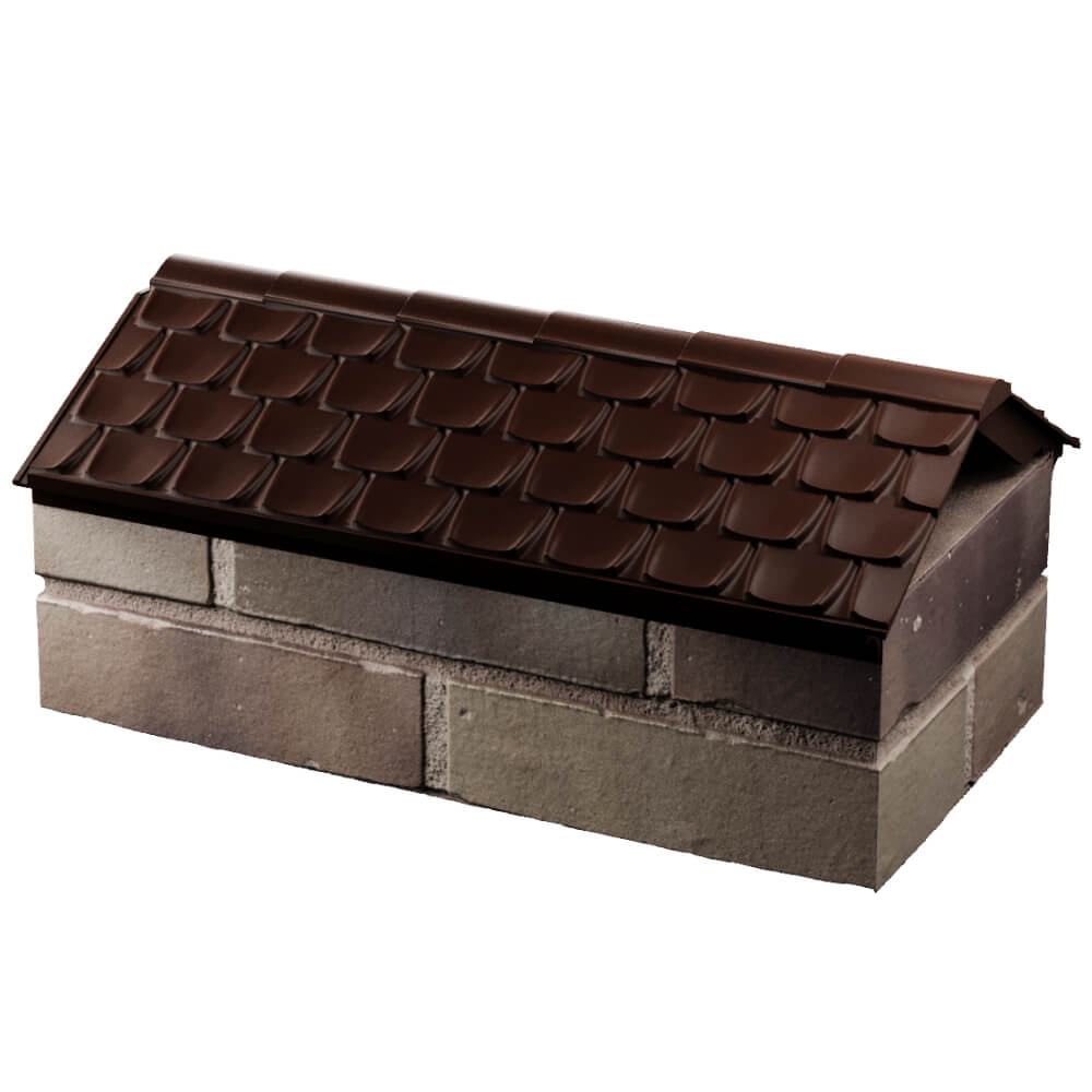 Парапет Zking Эльбрус Коричневый с посадкой на 1 кирпич (255мм) в Златоусте фото