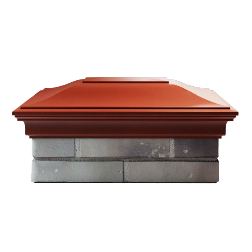 Колпак Zking Монблан Красный на столб 2х1.5 кирпича (515х385мм) в Златоусте фото