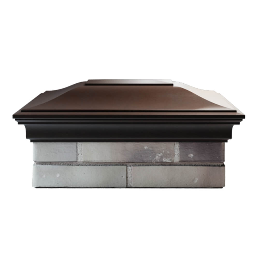 Колпак Zking Монблан Коричневый на столб 2х1.5 кирпича (515х385мм) в Златоусте фото