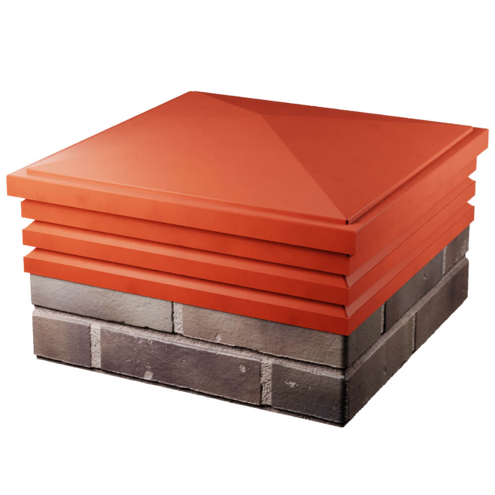 Колпак Zking Бона ХайТек Красный на столб 2х2 кирпича (513х513мм) в Златоусте фото