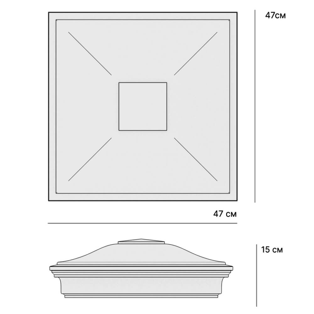 Колпак Zking Монблан Коричневый на столб 1.5х1.5 кирпича (385х385мм) в Златоусте фото
