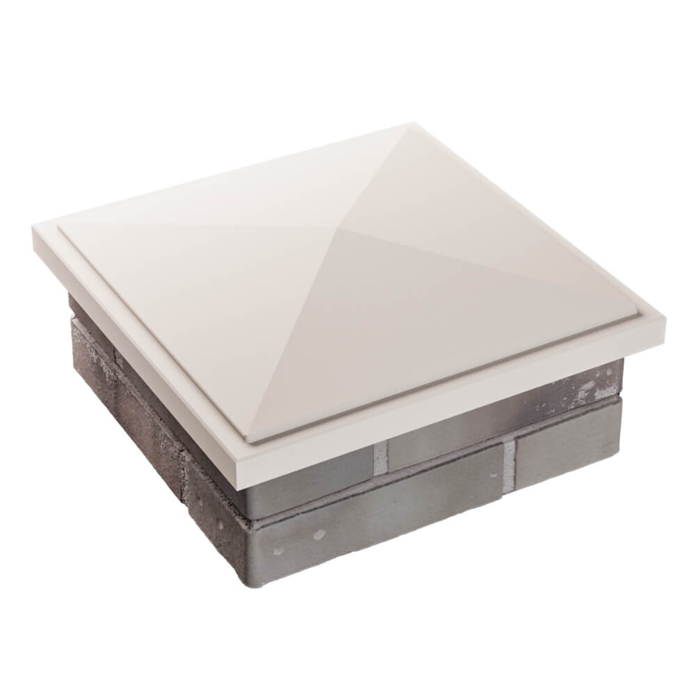 Колпак Zking БонаМоно Бежевый на столб 1.5х1.5 кирпича (385х385, 400х400мм) в Златоусте фото