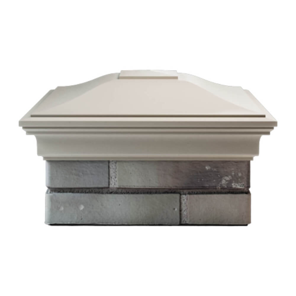 Колпак Zking Монблан Бежевый на столб 1.5х1.5 еврокирпича 0.7НФ (355х355мм) Златоуст фото