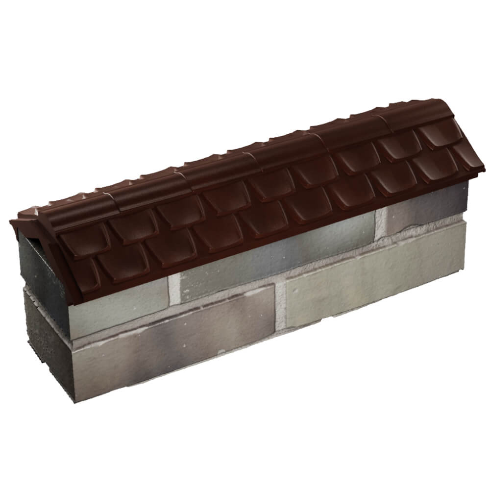 Парапет Zking Эльбрус Коричневый с посадкой на 0.5 кирпича (130мм) в Златоусте фото