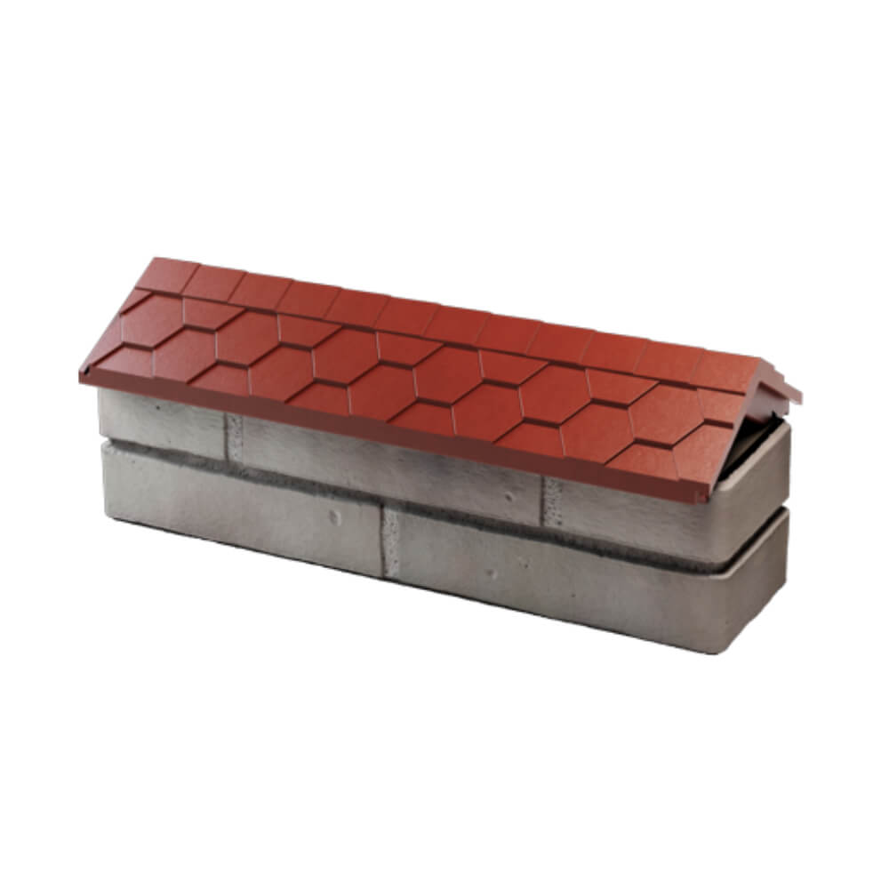 Парапет Zking Эверест Красный с посадкой на 0.5 кирпича (130мм) в Златоусте фото