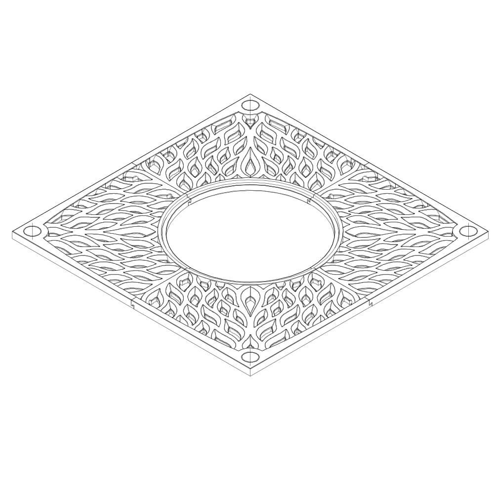 Приствольная решетка для дерева ZKING CRUST 2х2м Черная в Златоусте фото