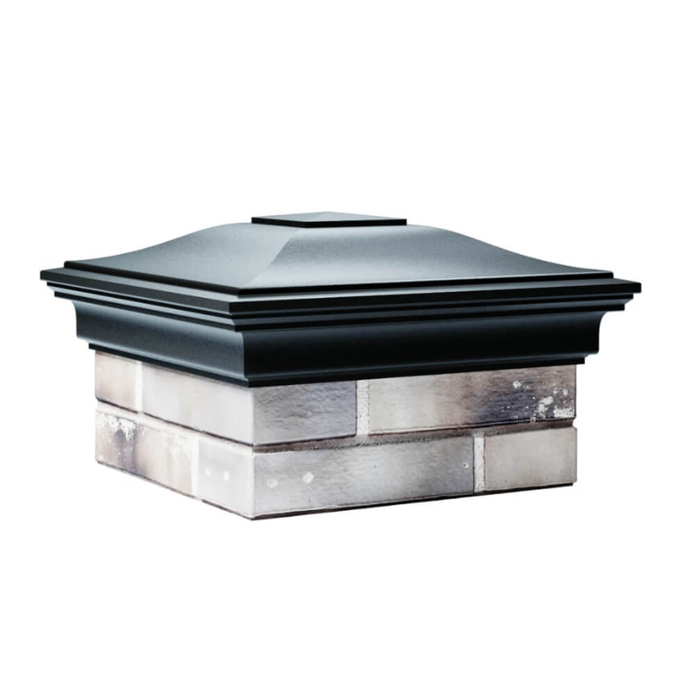 Колпак Zking Монблан Черный на столб 1.5х1.5 еврокирпича 0.7НФ (355х355мм) в Златоусте фото