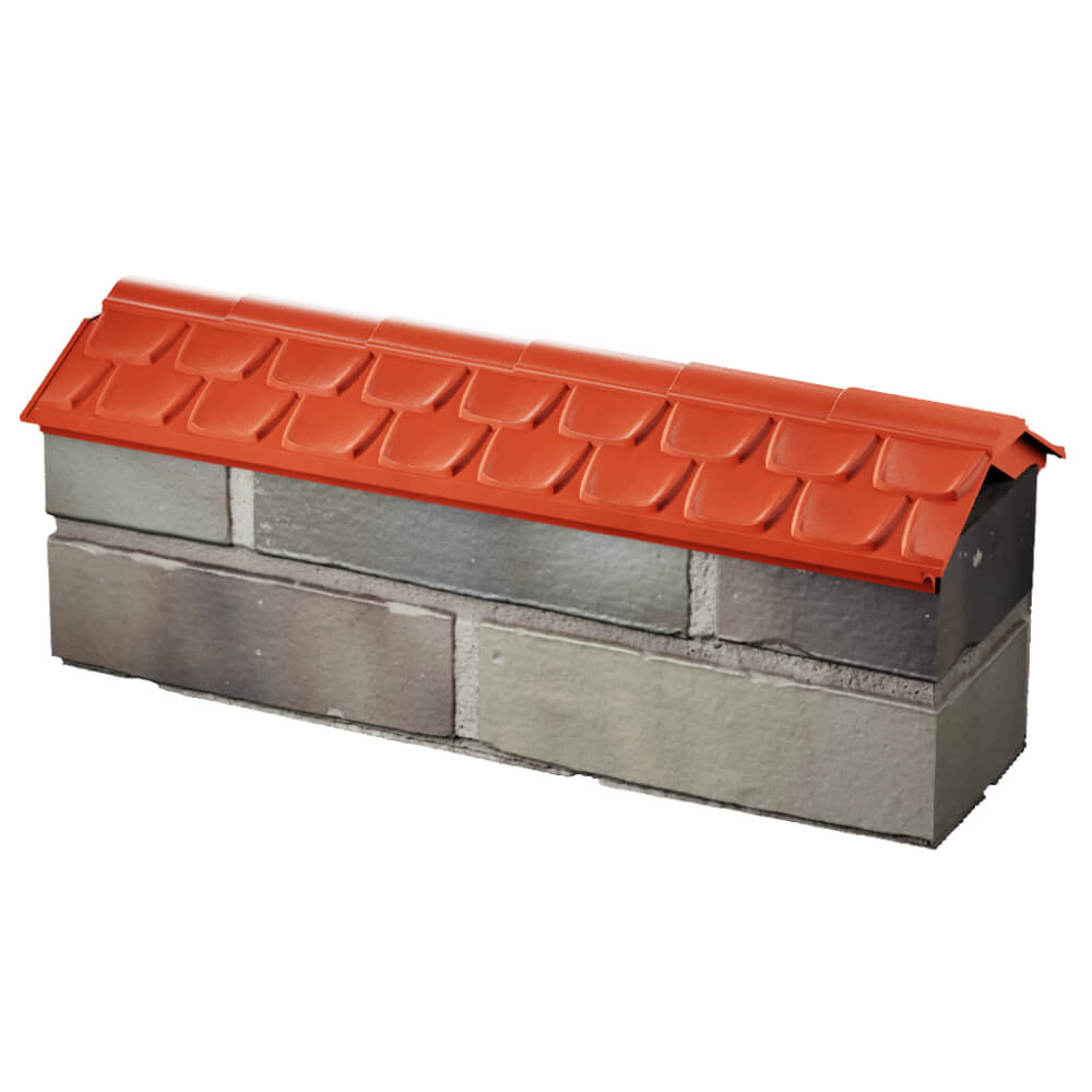 Парапет Zking Эльбрус Красный с посадкой на 0.5 кирпича (130мм) в Златоусте фото