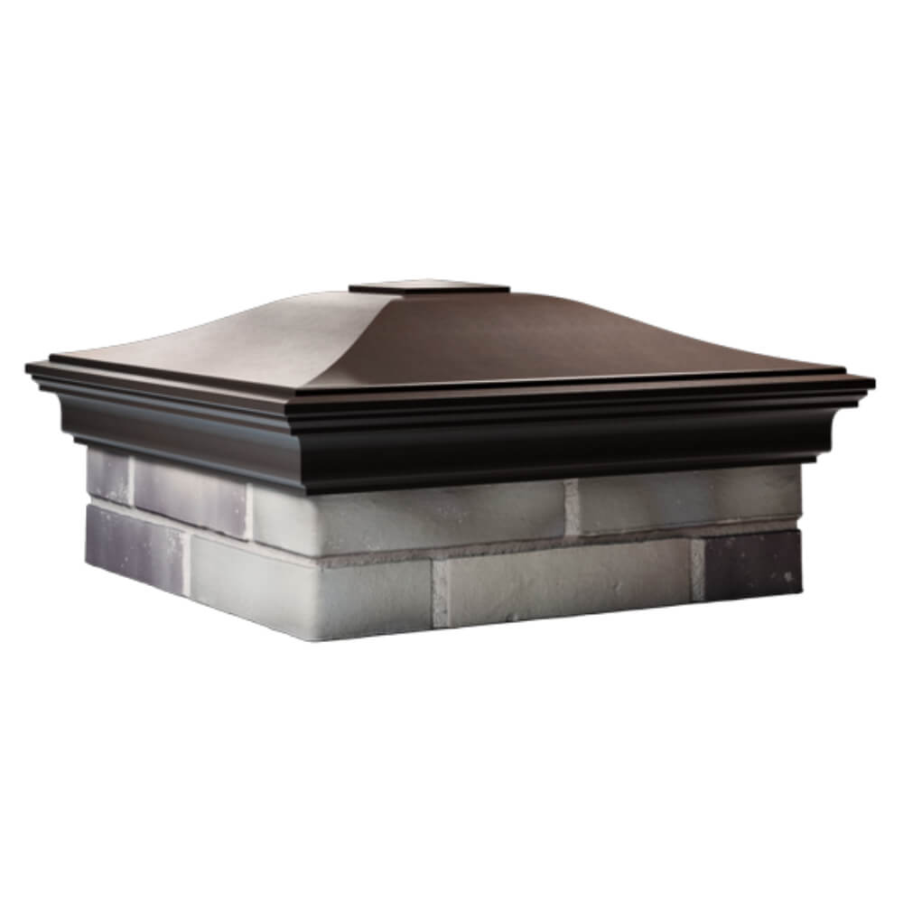 Колпак Zking Монблан Коричневый на столб 2х2 кирпича (515х515мм) в Златоусте фото