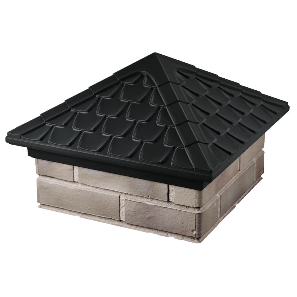 Колпак Zking Эльбрус Черный на столб 1.5х1.5 кирпича (385х385мм) в Златоусте фото