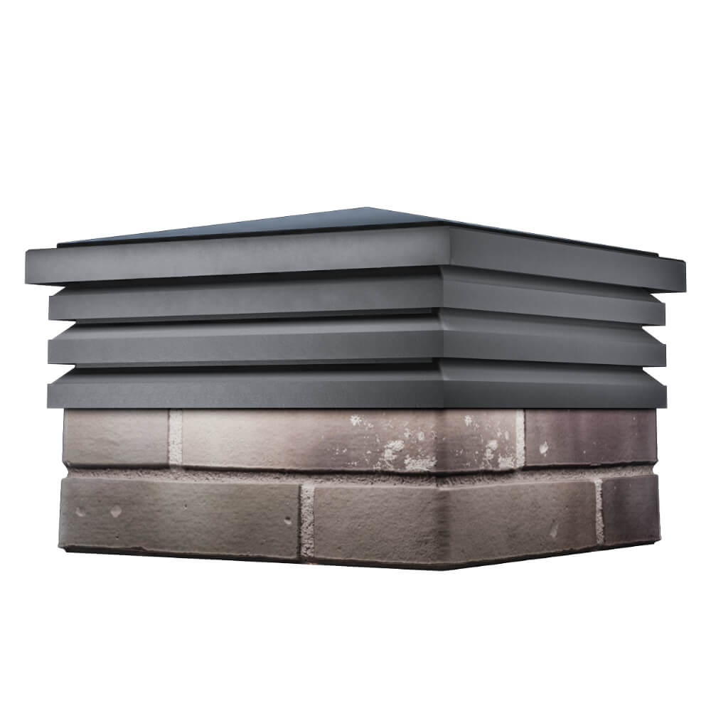 Колпак Zking Бона ХайТек Серый на столб 1.5х1.5 кирпича (385х385мм) в Златоусте фото