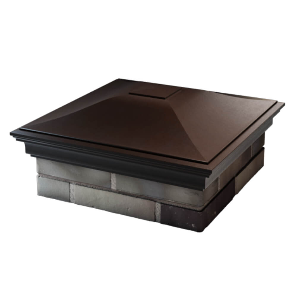 Колпак Zking Монблан Коричневый на столб 2х2 кирпича (515х515мм) в Златоусте фото
