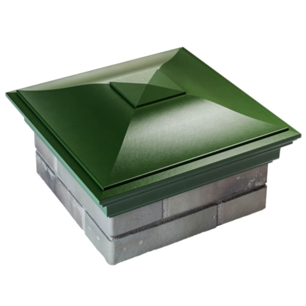 Колпак Zking Монблан Зеленый на столб 1.5х1.5 кирпича (385х385мм) в Златоусте фото