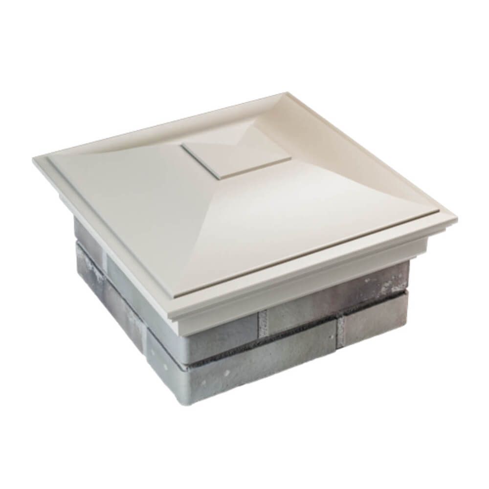 Колпак Zking Монблан Бежевый на столб 1.5х1.5 еврокирпича 0.7НФ (355х355мм) в Златоусте фото