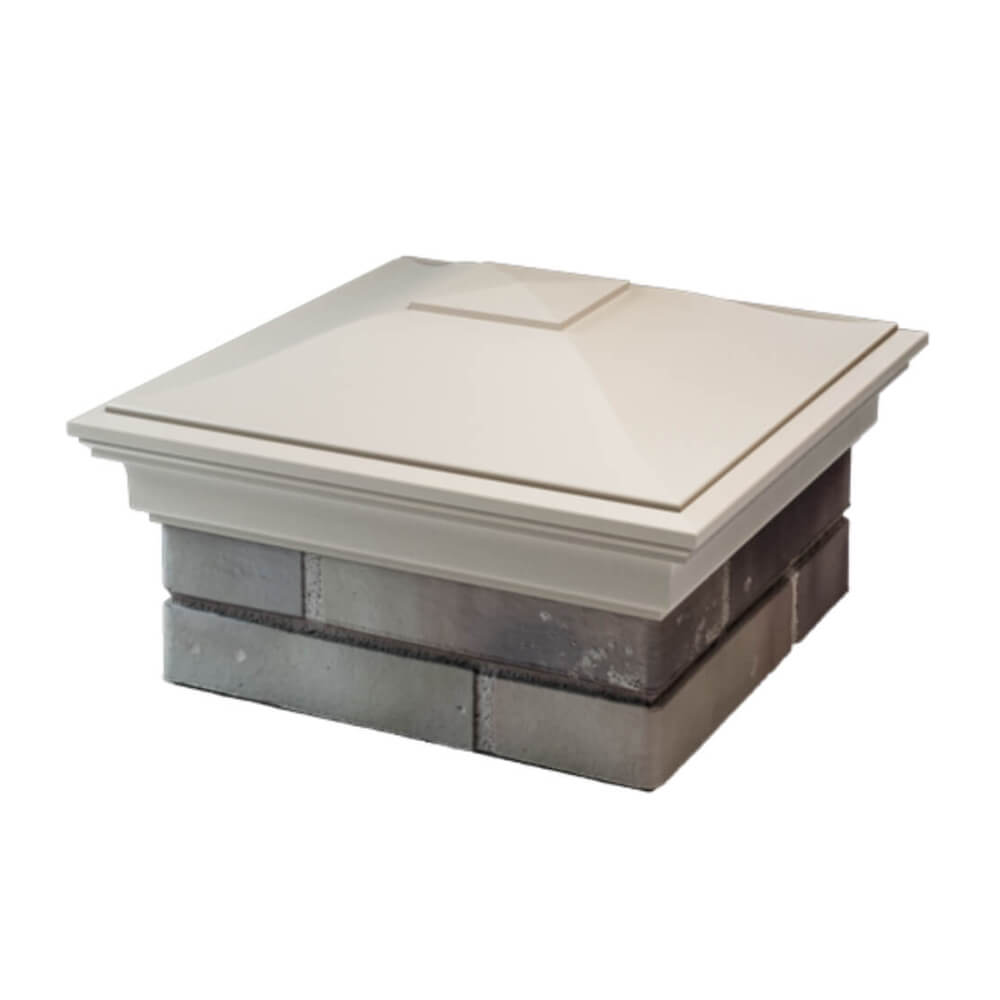 Колпак Zking Монблан Бежевый на столб 1.5х1.5 еврокирпича 0.7НФ (355х355мм) в Златоусте фото