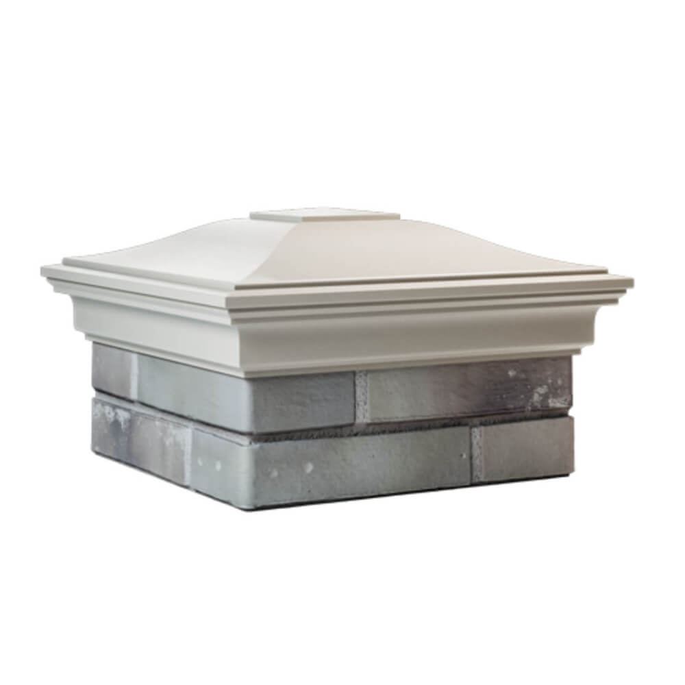 Колпак Zking Монблан Бежевый на столб 1.5х1.5 еврокирпича 0.7НФ (355х355мм) в Златоусте фото