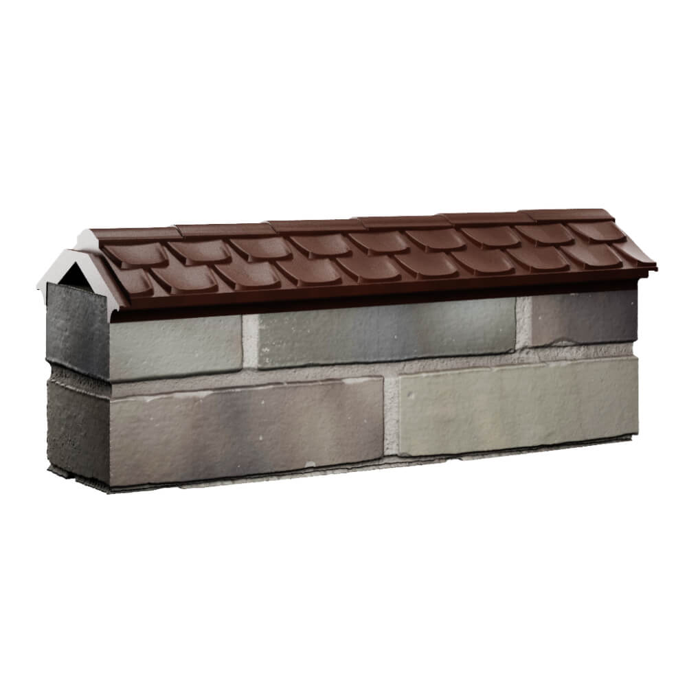 Парапет Zking Эльбрус Коричневый с посадкой на 0.5 кирпича (130мм) Златоуст фото