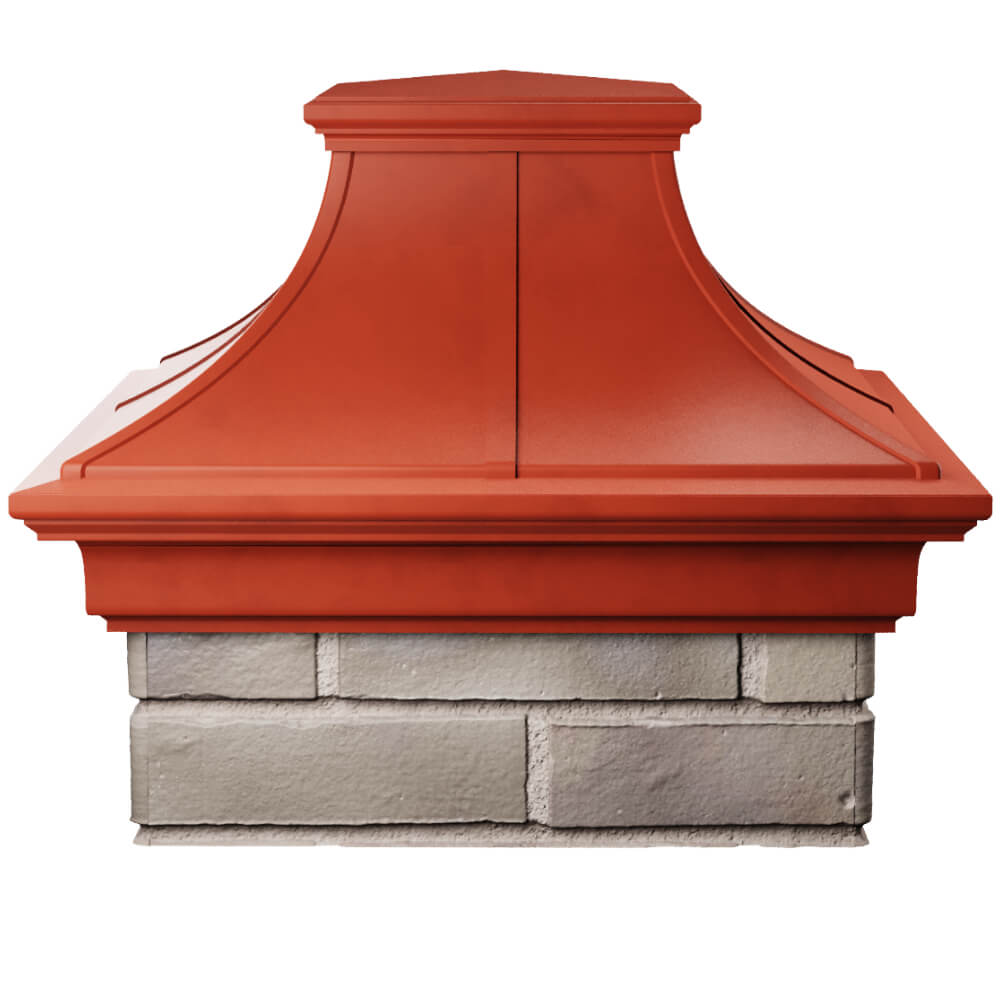 Колпак Zking Монблан Премиум Красный на столб 1.5х1.5 кирпича (385х385мм) Златоуст фото