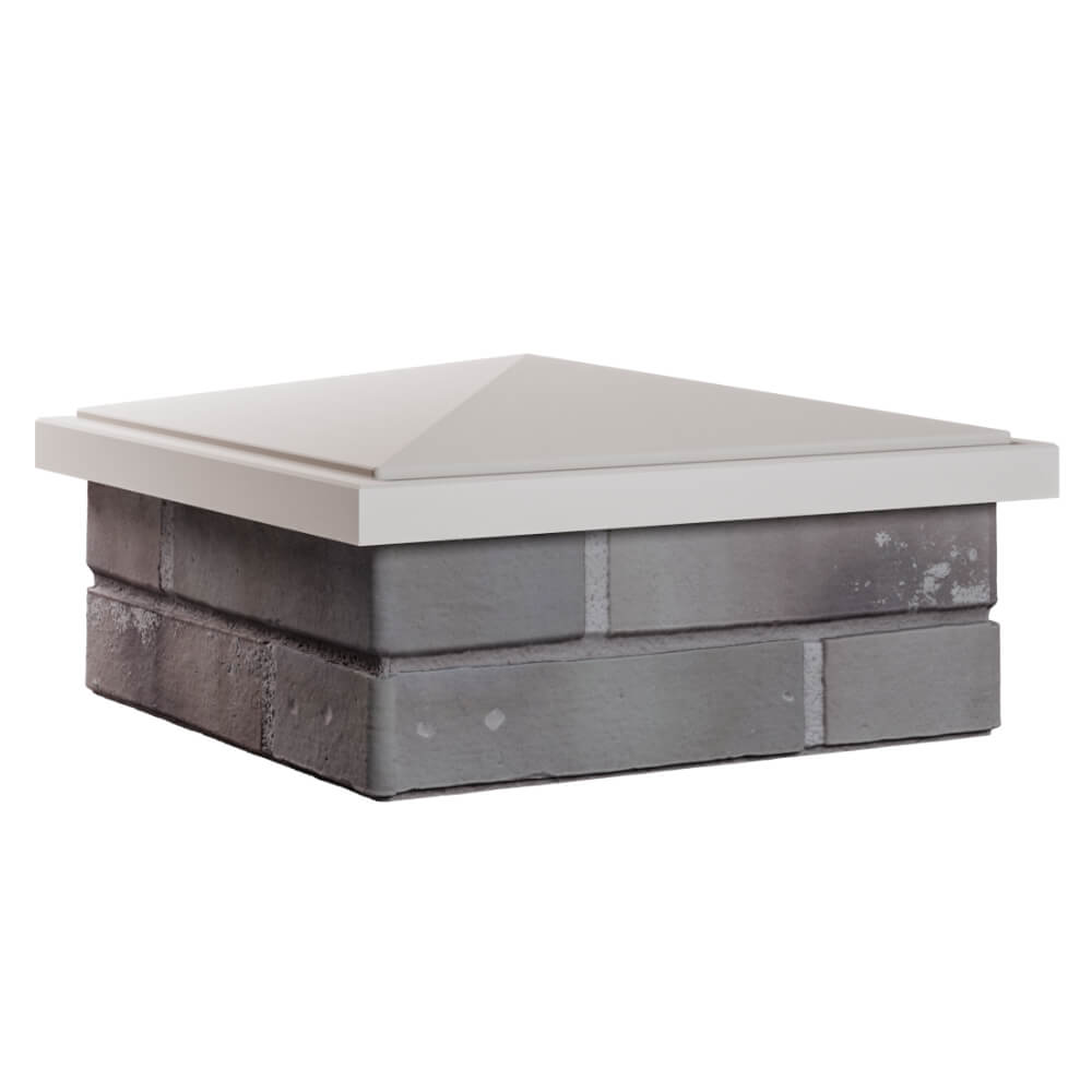 Колпак Zking БонаМоно Бежевый на столб 1.5х1.5 кирпича (385х385, 400х400мм) в Златоусте фото