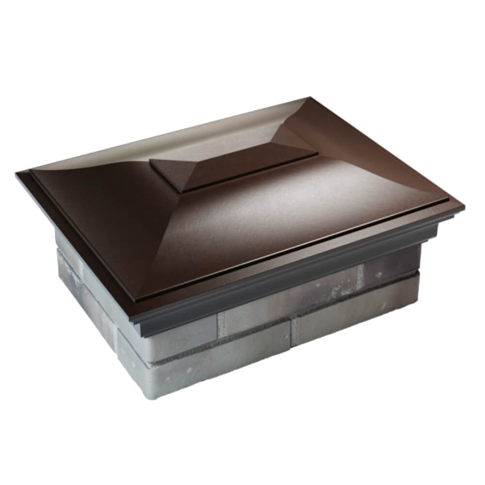 Колпак Zking Монблан Коричневый на столб 2х1.5 кирпича (515х385мм) Златоуст фото