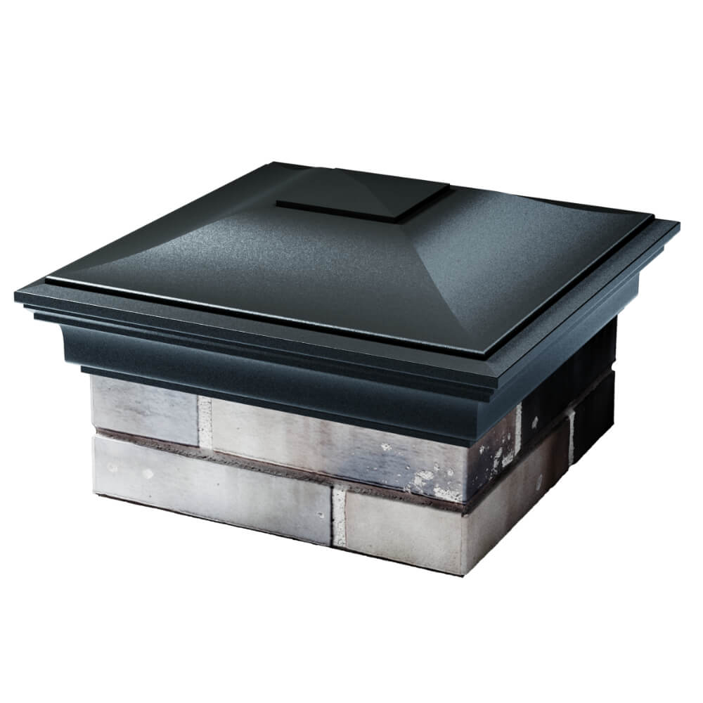 Колпак Zking Монблан Черный на столб 1.5х1.5 кирпича (385х385мм) в Златоусте фото