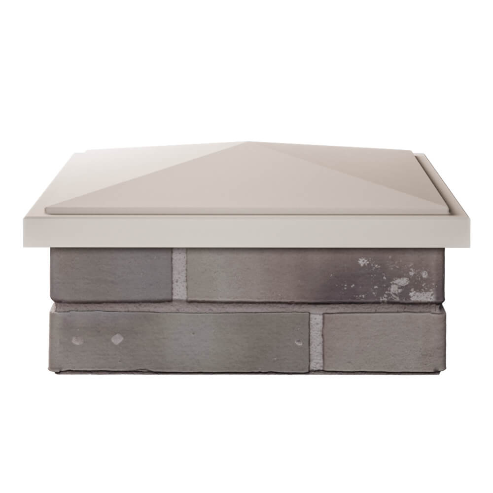 Колпак Zking БонаМоно Бежевый на столб 1.5х1.5 кирпича (385х385, 400х400мм) Златоуст фото