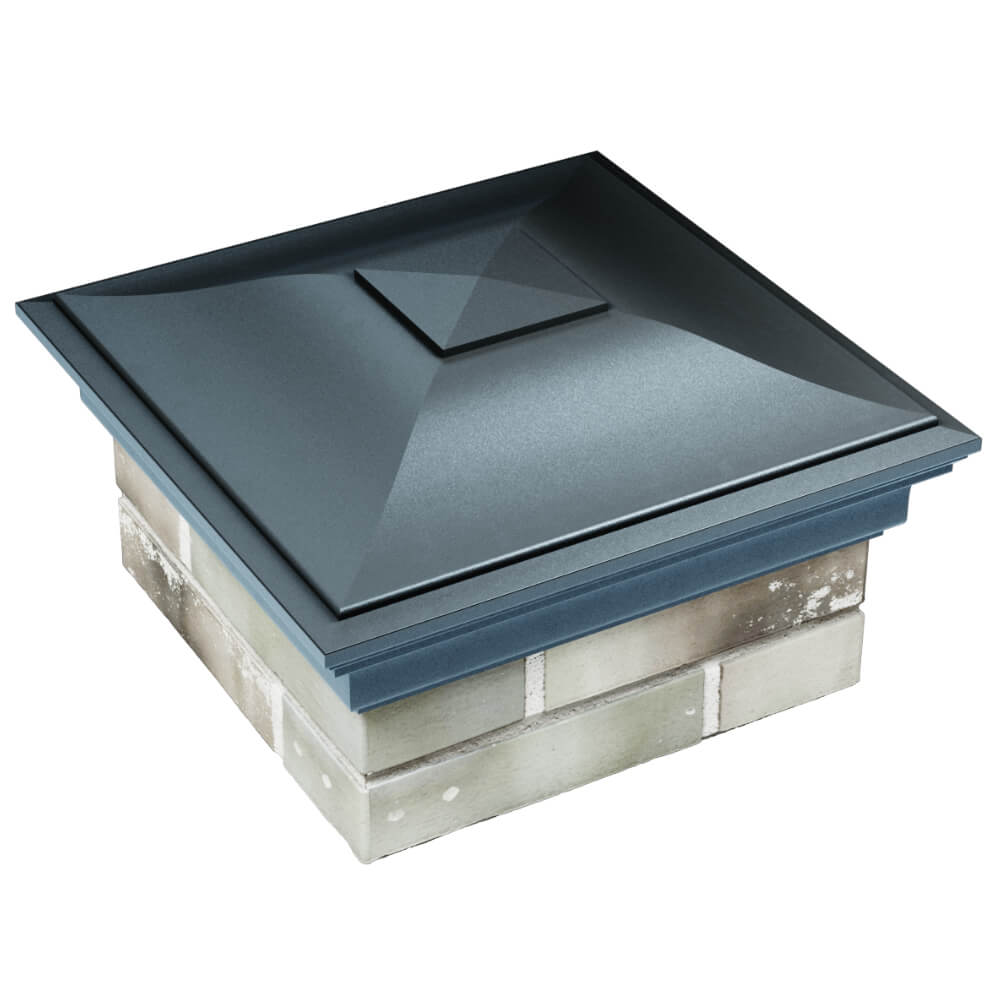 Колпак Zking Монблан Серый на столб 1.5х1.5 кирпича (385х385мм) в Златоусте фото