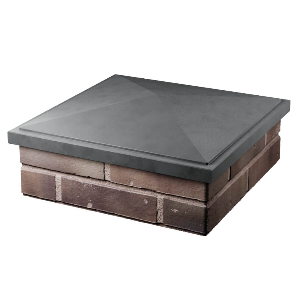 Колпак Zking БонаМоно Серый на столб 2х2 кирпича (515х515, 530х530мм) в Златоусте фото