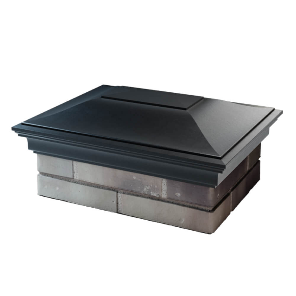 Колпак Zking Монблан Черный на столб 2х1.5 кирпича (515х385мм) в Златоусте фото