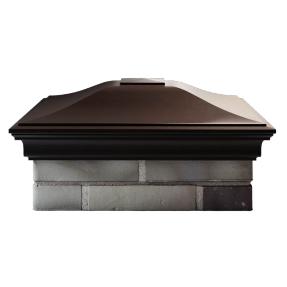 Колпак Zking Монблан Коричневый на столб 2х2 кирпича (515х515мм) в Златоусте фото