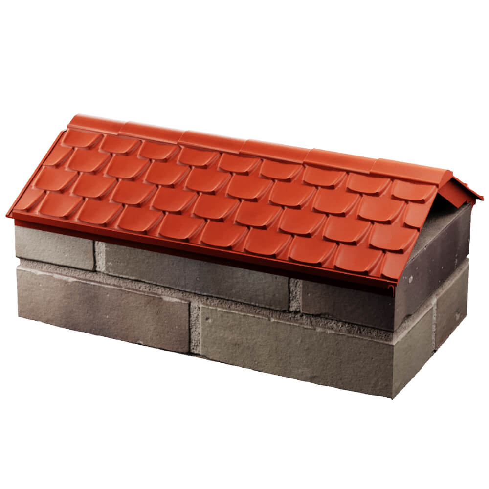 Парапет Zking Эльбрус Красный с посадкой на 1 кирпич (255мм) в Златоусте фото