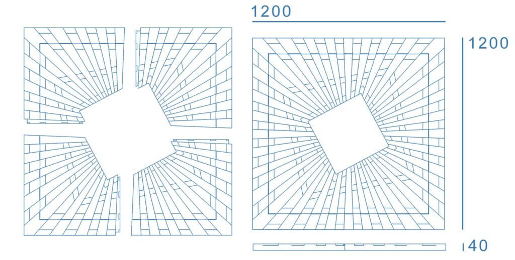Приствольная решетка для дерева ZKING ATMOSPHERE 1.2х1.2м Черная в Златоусте фото