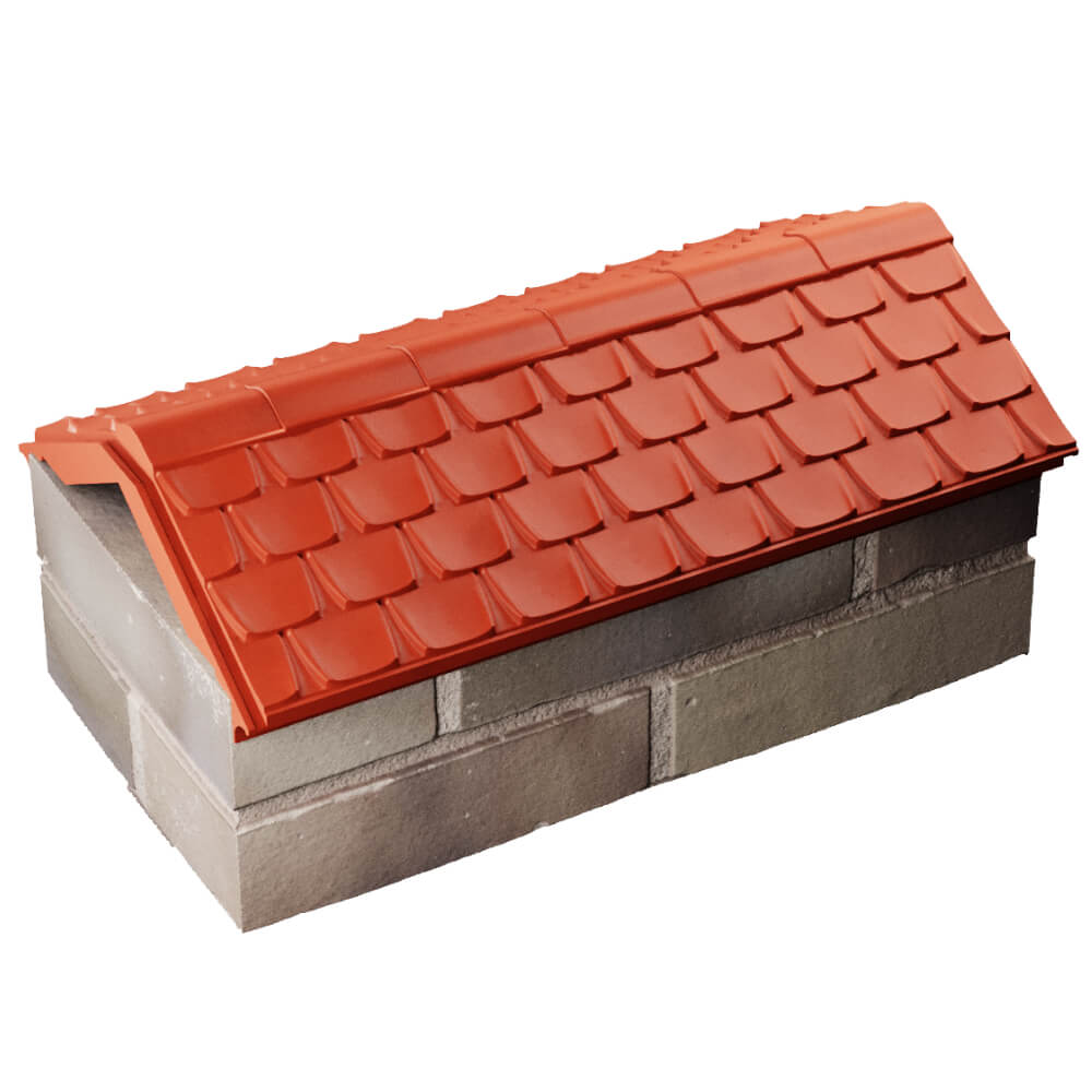 Парапет Zking Эльбрус Красный с посадкой на 1 кирпич (255мм) в Златоусте фото