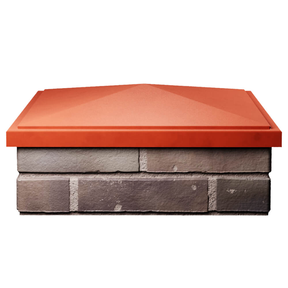 Колпак Zking БонаМоно Красный на столб 2х2 кирпича (515х515, 530х530мм) Златоуст фото