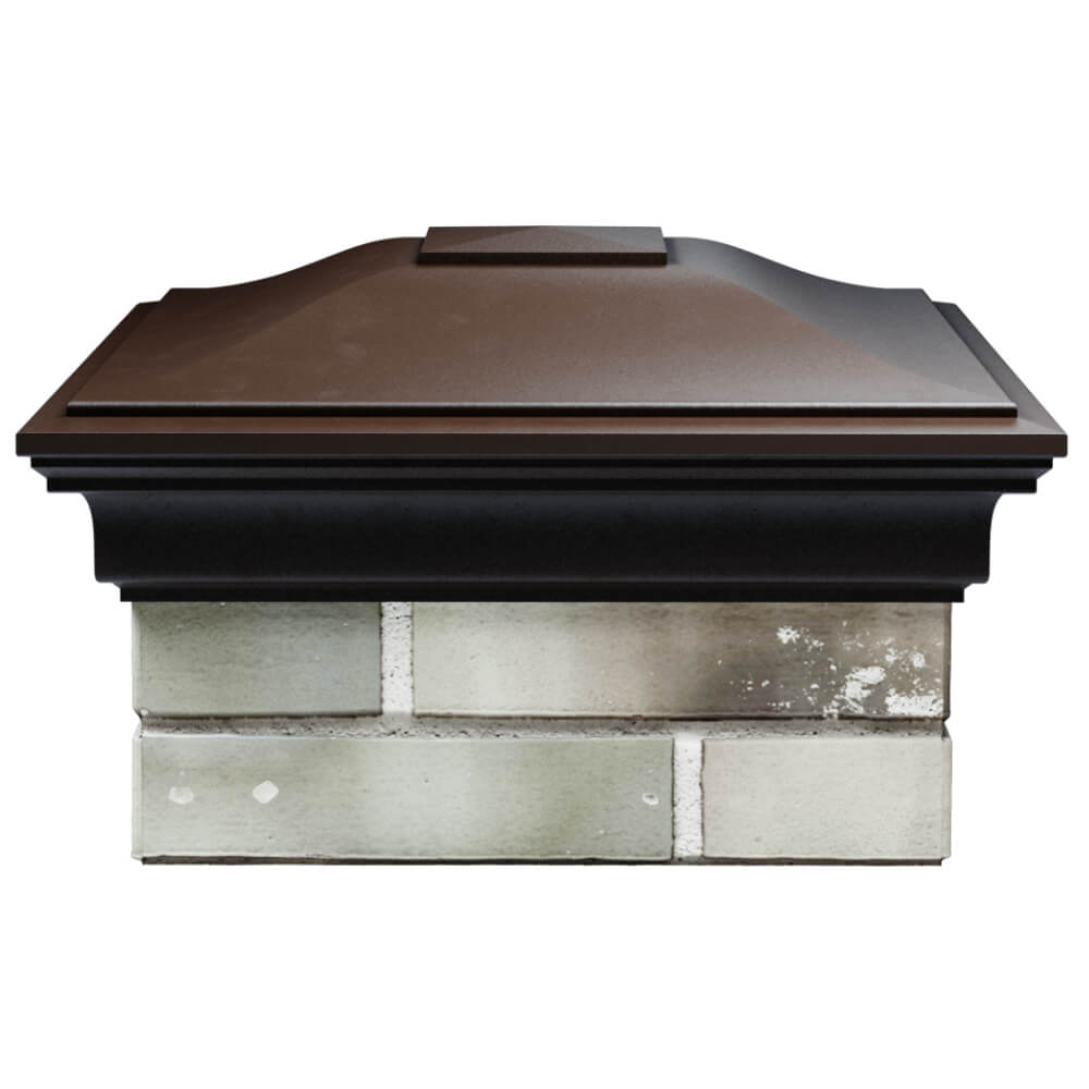 Колпак Zking Монблан Коричневый на столб 1.5х1.5 кирпича (385х385мм) Златоуст фото