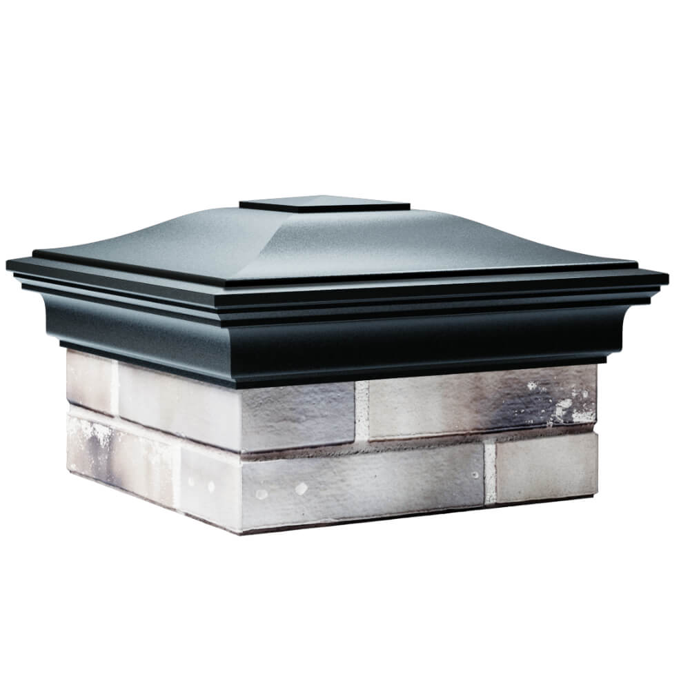 Колпак Zking Монблан Черный на столб 1.5х1.5 кирпича (385х385мм) в Златоусте фото