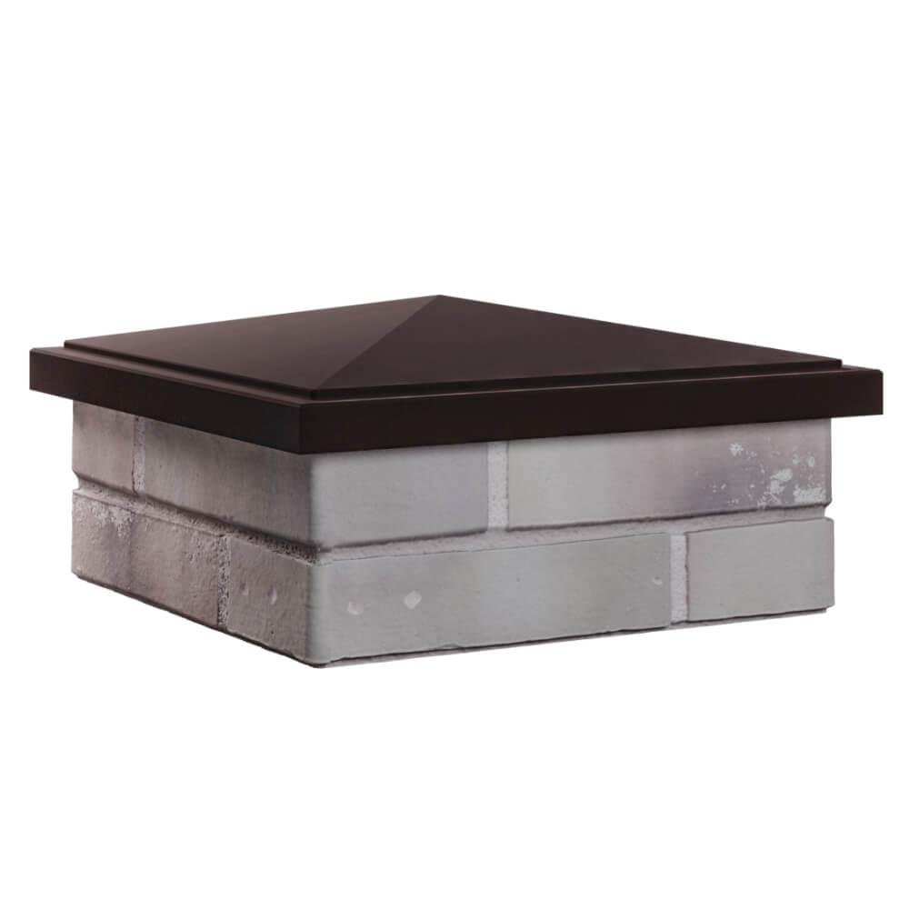 Колпак Zking БонаМоно Коричневый на столб 1.5х1.5 кирпича (385х385, 400х400мм) в Златоусте фото