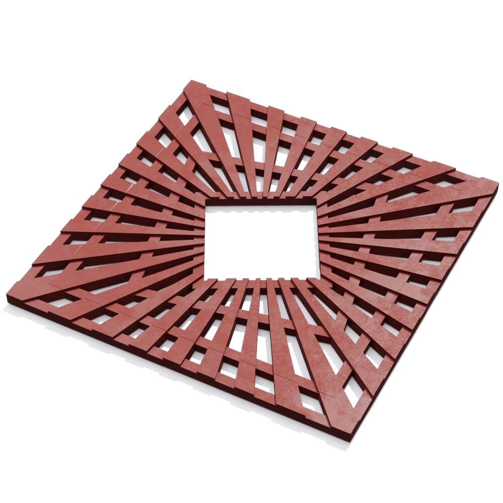 Приствольная решетка для дерева ZKING ATMOSPHERE 1.2х1.2м Красная в Златоусте фото