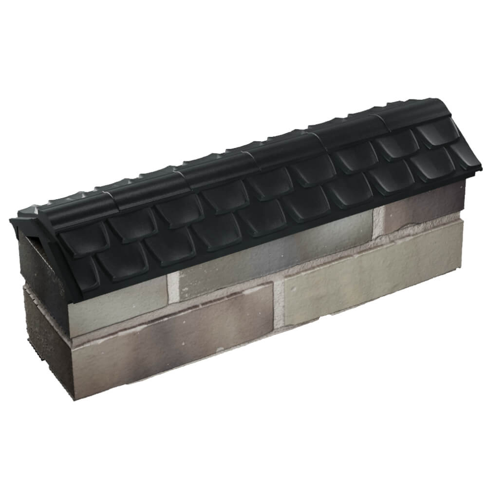Парапет Zking Эльбрус Черный с посадкой на 0.5 кирпича (130мм) в Златоусте фото