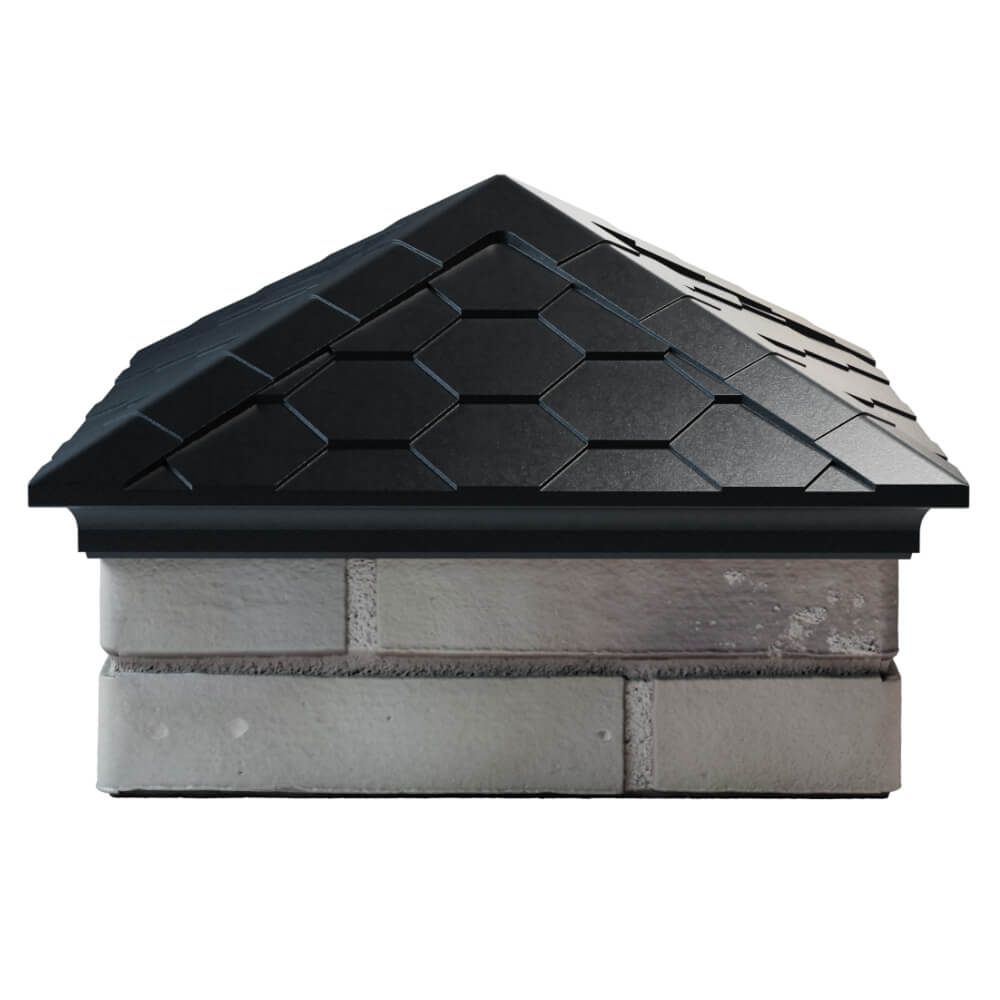 Колпак Zking Эверест Черный на столб 1.5х1.5 кирпича (390х390мм) Златоуст фото